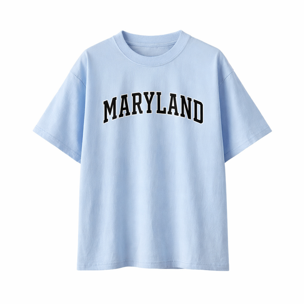 Collection 1 Maryland Essential Cotton T-Shirt - Light Blue front