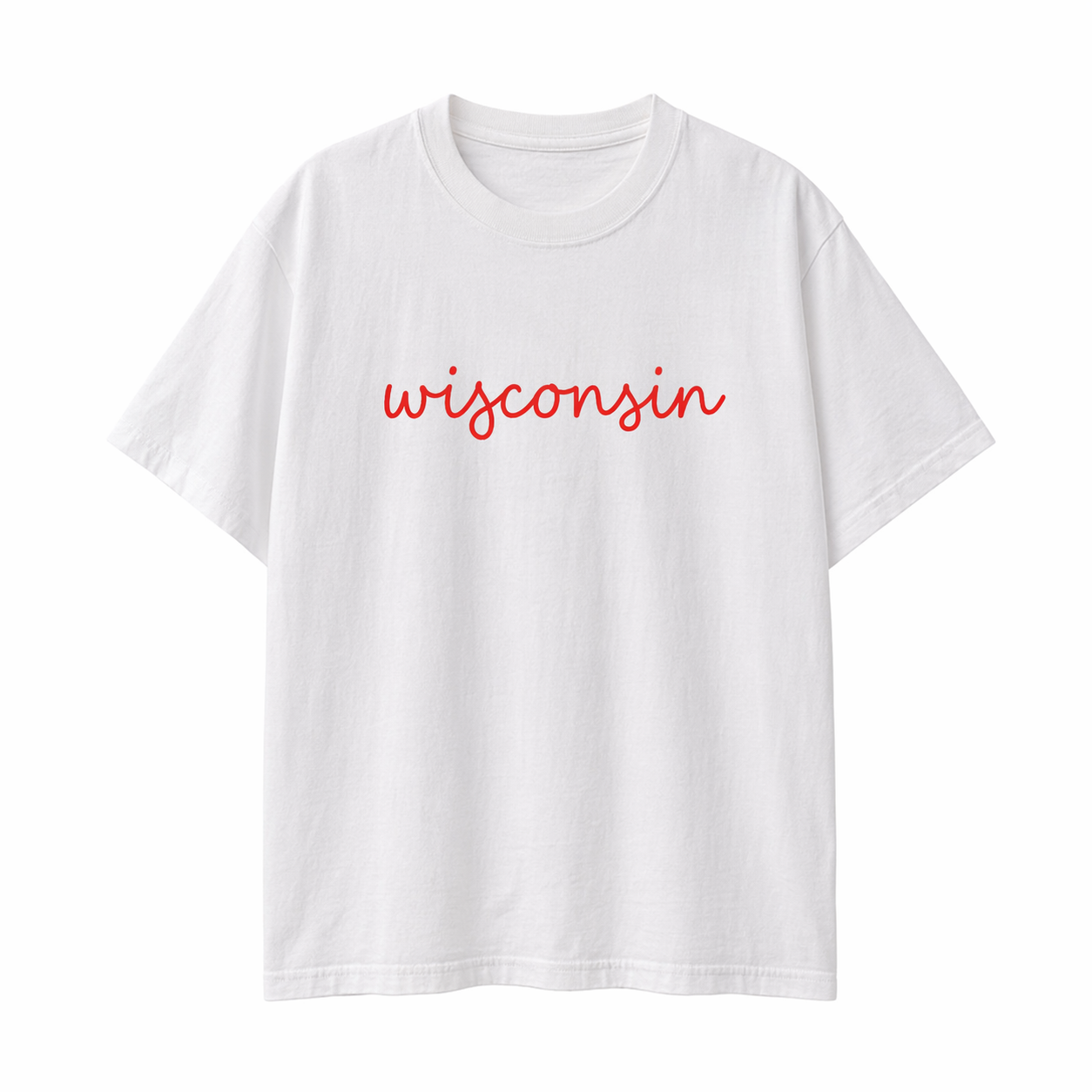 Collection 3 Wisconsin Essential Cotton T-Shirt - White front