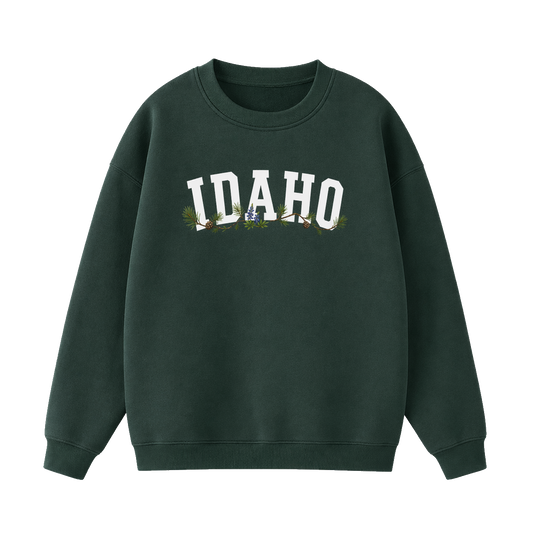 Collection 10 Idaho Essential Heavyweight Crewneck Sweatshirt - Dark Green front