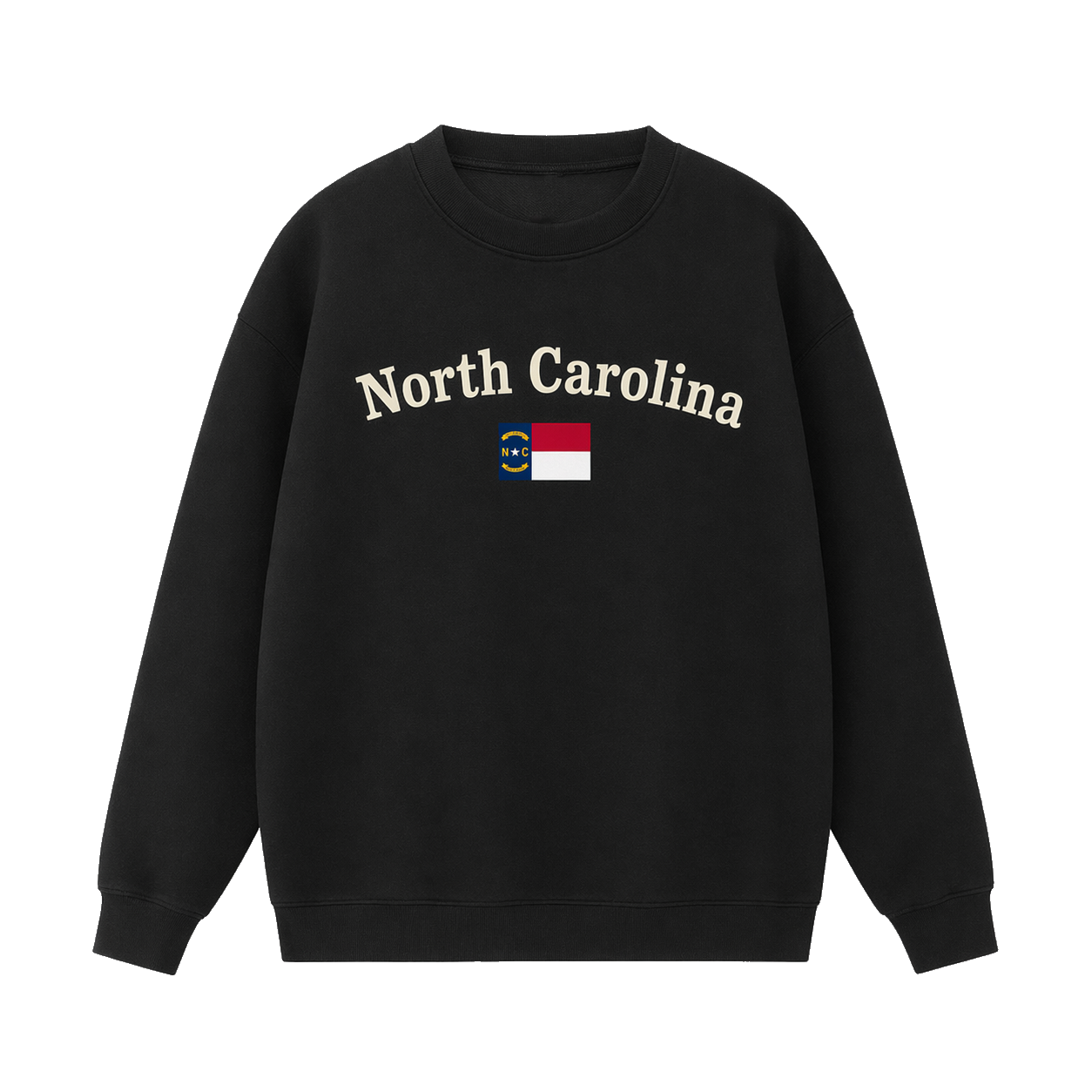 Collection 6 North Carolina Essential Heavyweight Crewneck Sweatshirt - Black front
