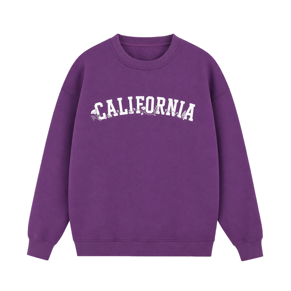 Collection 10 California Essential Heavyweight Crewneck Sweatshirt - Purple front