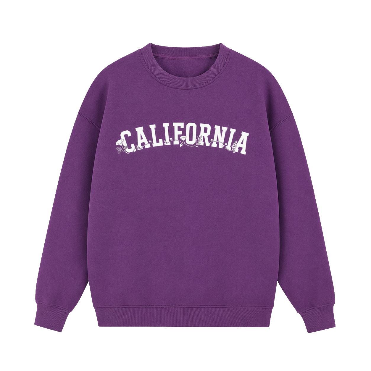Collection 10 California Essential Heavyweight Crewneck Sweatshirt - Purple front