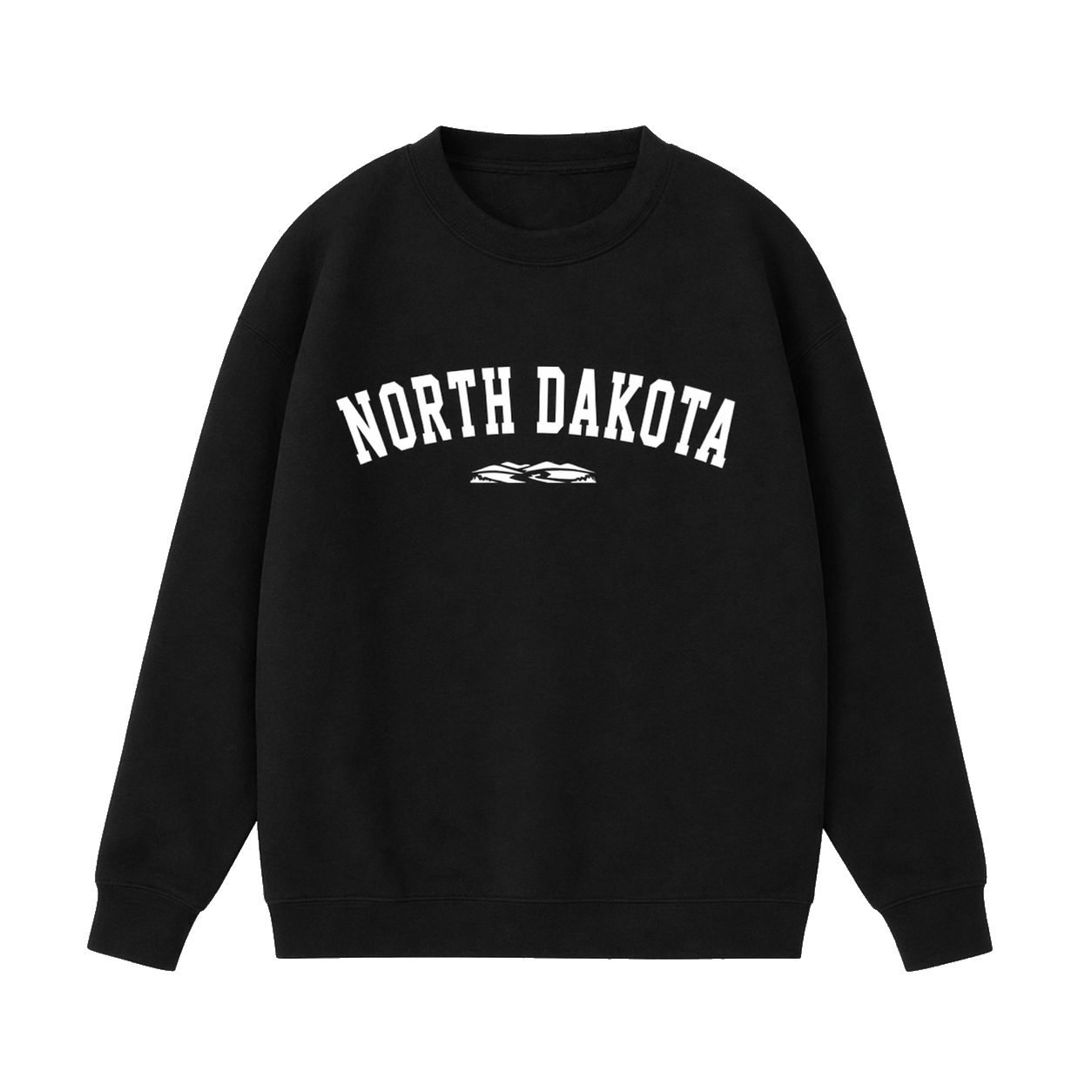 Collection 9 North Dakota Essential Heavyweight Crewneck Sweatshirt - Black front