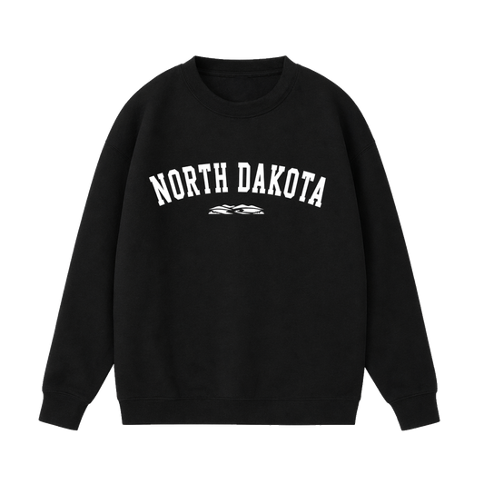 Collection 9 North Dakota Essential Heavyweight Crewneck Sweatshirt - Black front