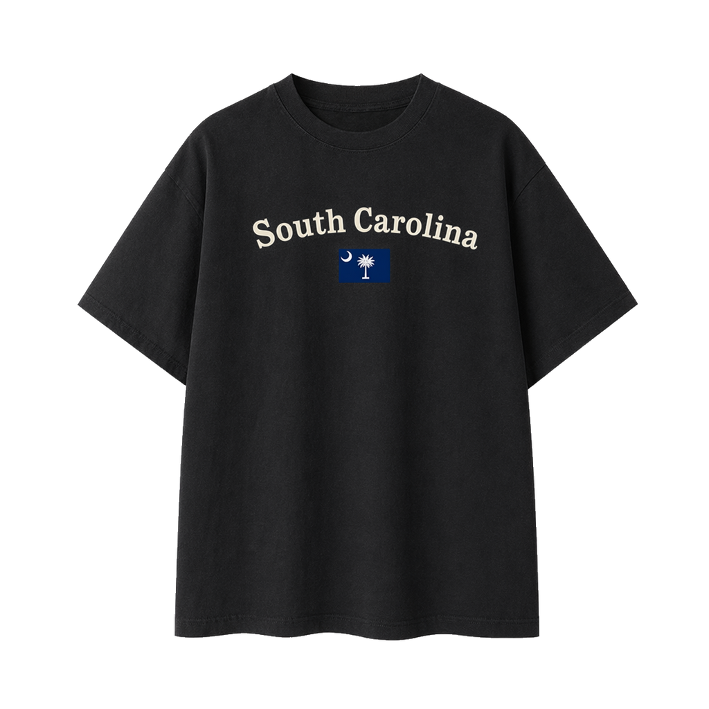 Collection 6 South Carolina Essential Cotton T-Shirt - Black front