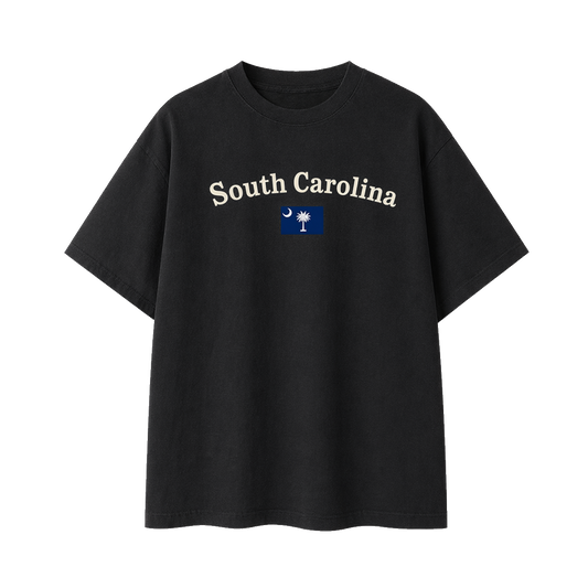 Collection 6 South Carolina Essential Cotton T-Shirt - Black front