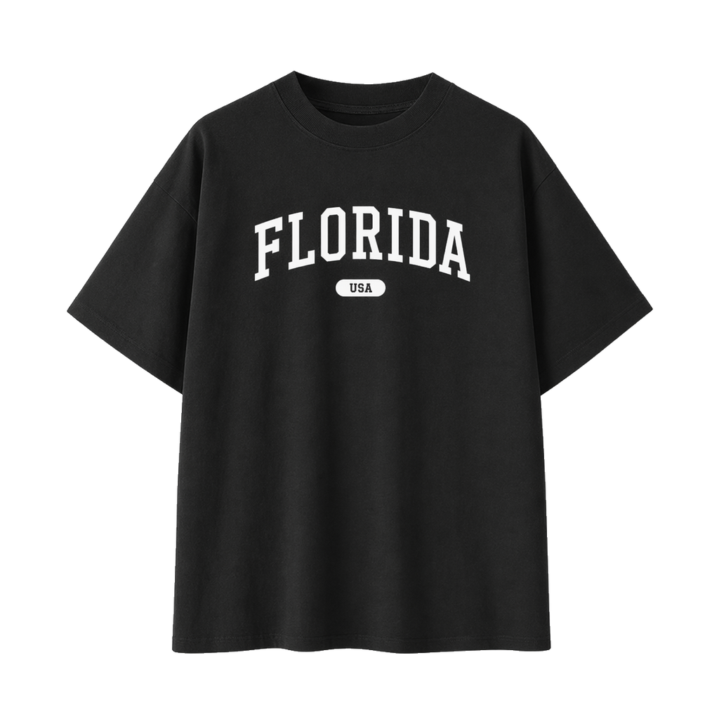 Collection 4 Florida Essential Cotton T-Shirt - Black front