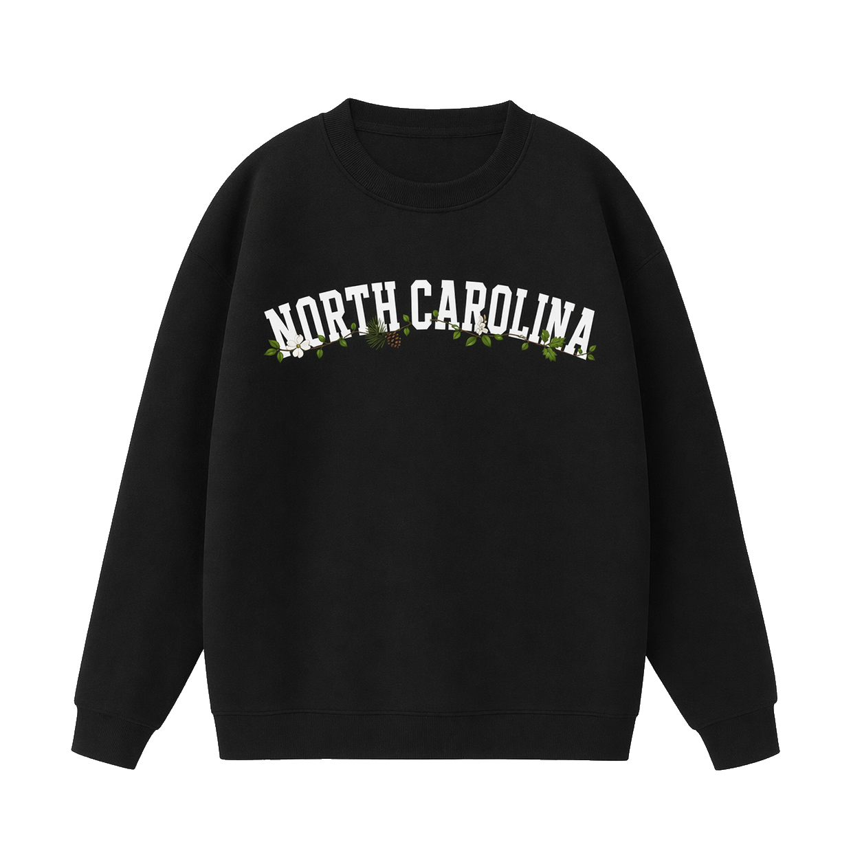Collection 10 North Carolina Essential Heavyweight Crewneck Sweatshirt - Black front