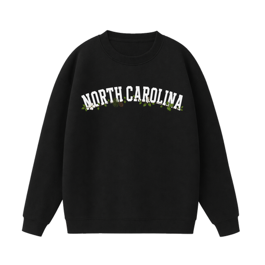 Collection 10 North Carolina Essential Heavyweight Crewneck Sweatshirt - Black front