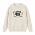 Collection 8 Nebraska Essential Heavyweight Crewneck Sweatshirt - Cream front