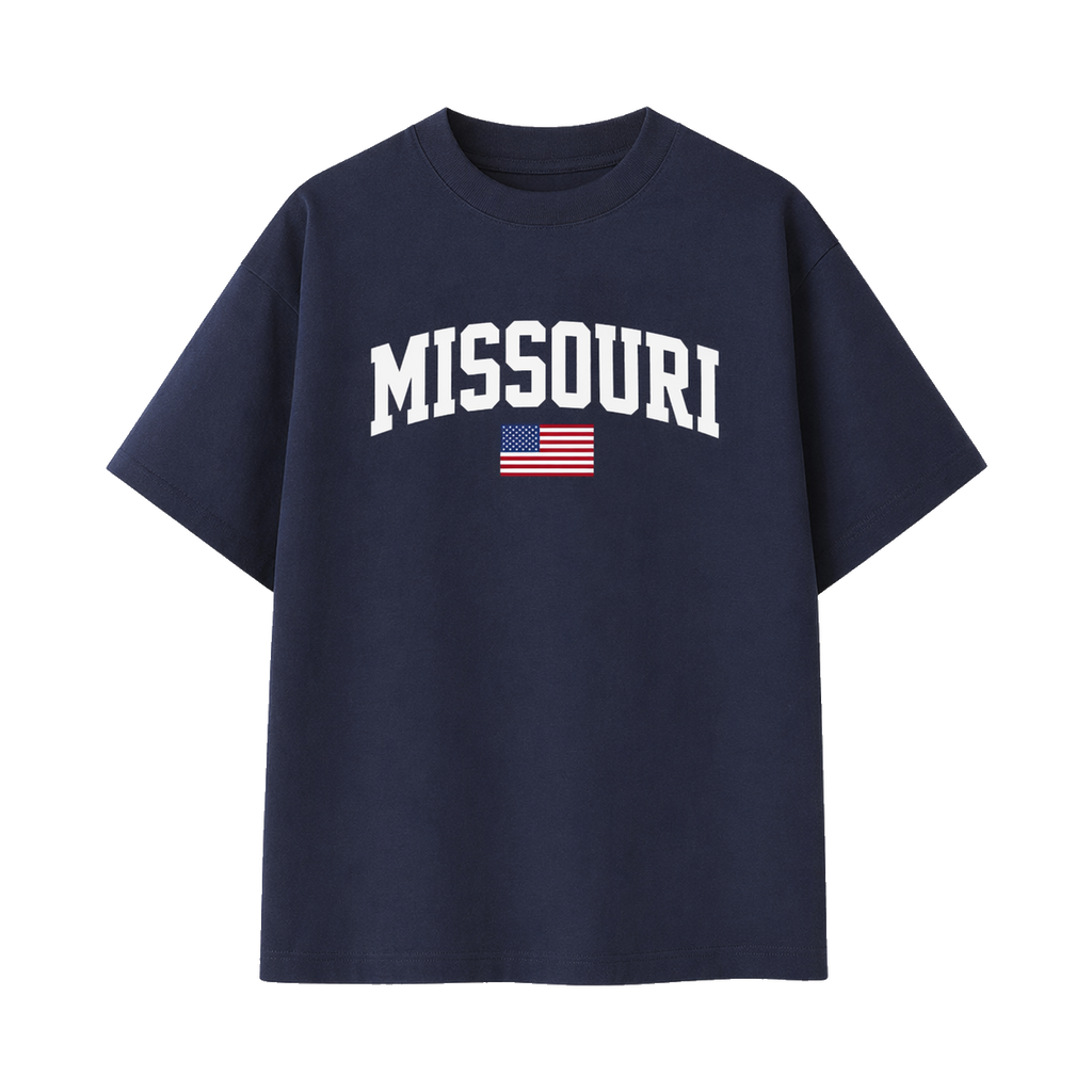 Collection 2 Missouri Essential Cotton T-Shirt - Navy Blue front