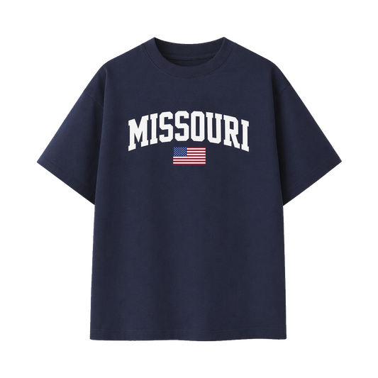 Collection 2 Missouri Essential Cotton T-Shirt - Navy Blue front