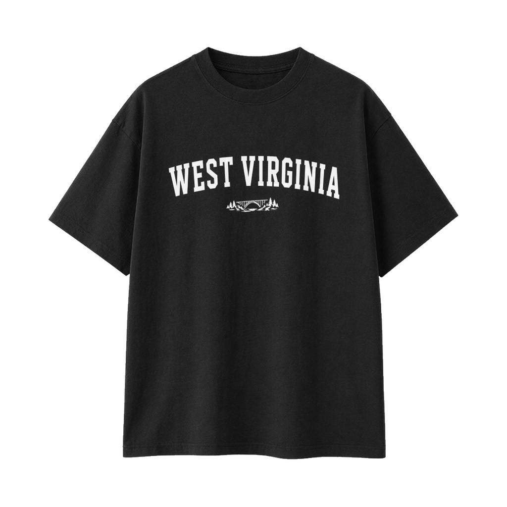 Collection 9 West Virginia Essential Cotton T-Shirt - Black front