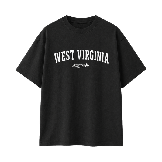 Collection 9 West Virginia Essential Cotton T-Shirt - Black front