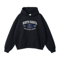 Collection 8 North Dakota Oversize Fleeced Hoodie - Black front