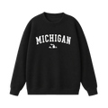 Collection 9 Michigan Essential Heavyweight Crewneck Sweatshirt - Black front
