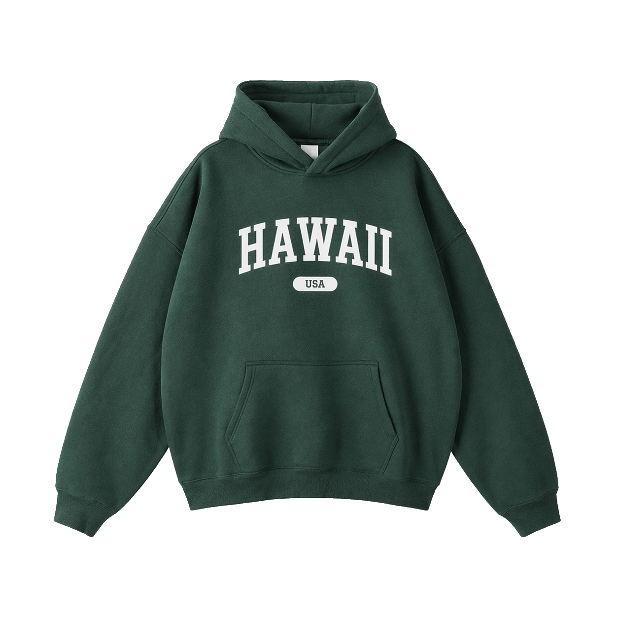 Collection 4 Hawaii Oversize Fleeced Hoodie - Eden Green front