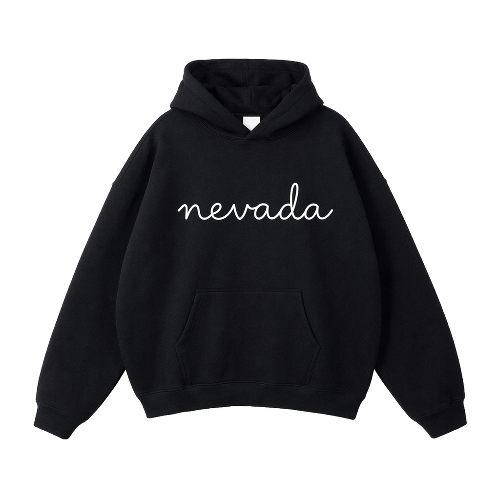 Collection 3 Nevada Oversize Fleeced Hoodie - Black front