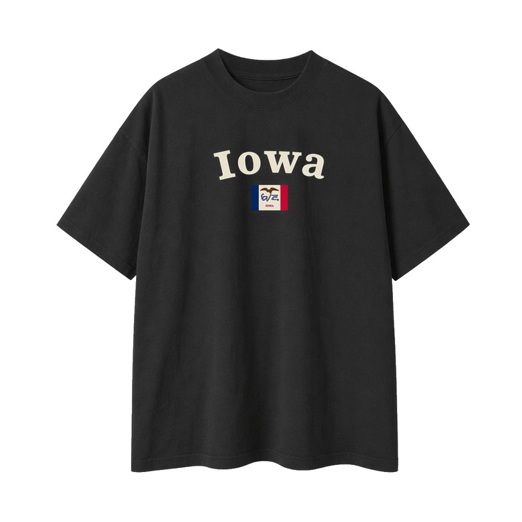 Collection 6 Iowa Essential Cotton T-Shirt - Black front