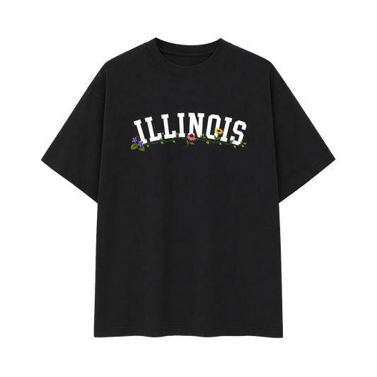 Collection 10 Illinois Essential Cotton T-Shirt - Black front