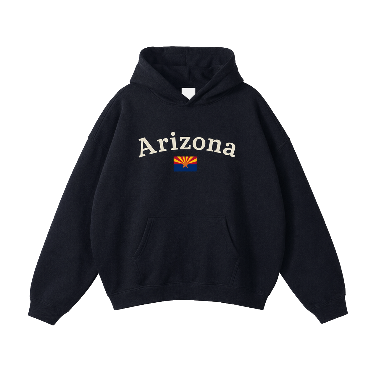 Collection 6 Arizona Oversize Fleeced Hoodie - Black front
