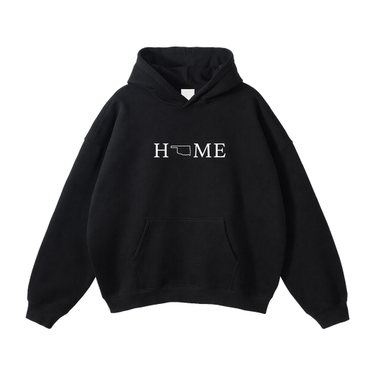 Collection 5 Oklahoma Oversize Fleeced Hoodie - Black front
