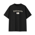 Collection 6 Illinois Essential Cotton T-Shirt - Black front