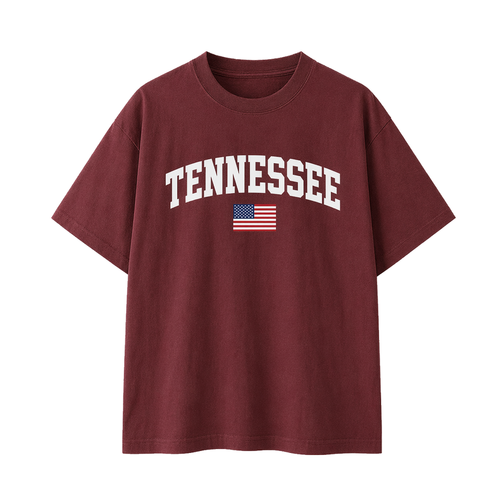 Collection 2 Tennessee Essential Cotton T-Shirt - Wine Gray front