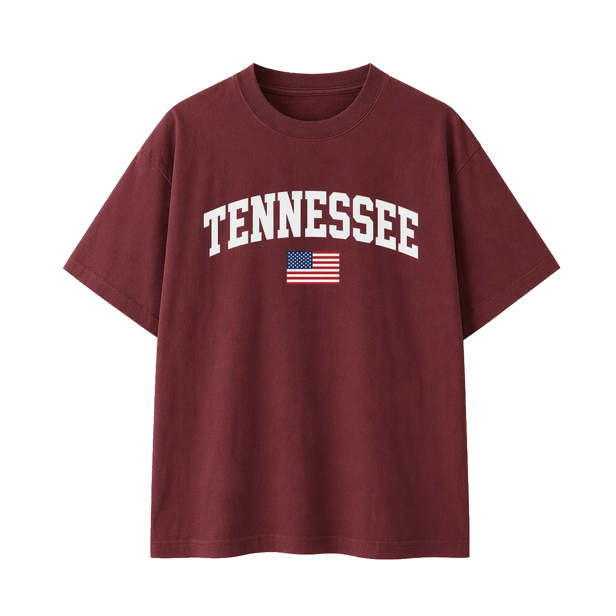 Collection 2 Tennessee Essential Cotton T-Shirt - Wine Gray front