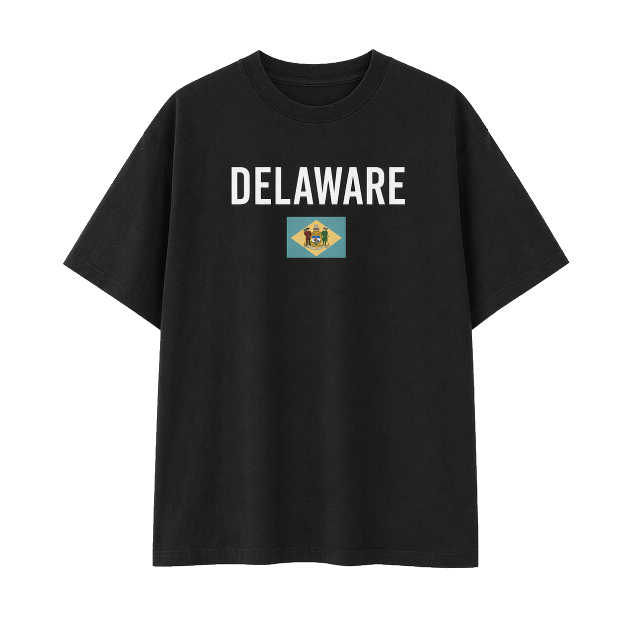 Collection 7 Delaware Essential Cotton T-Shirt - Black front