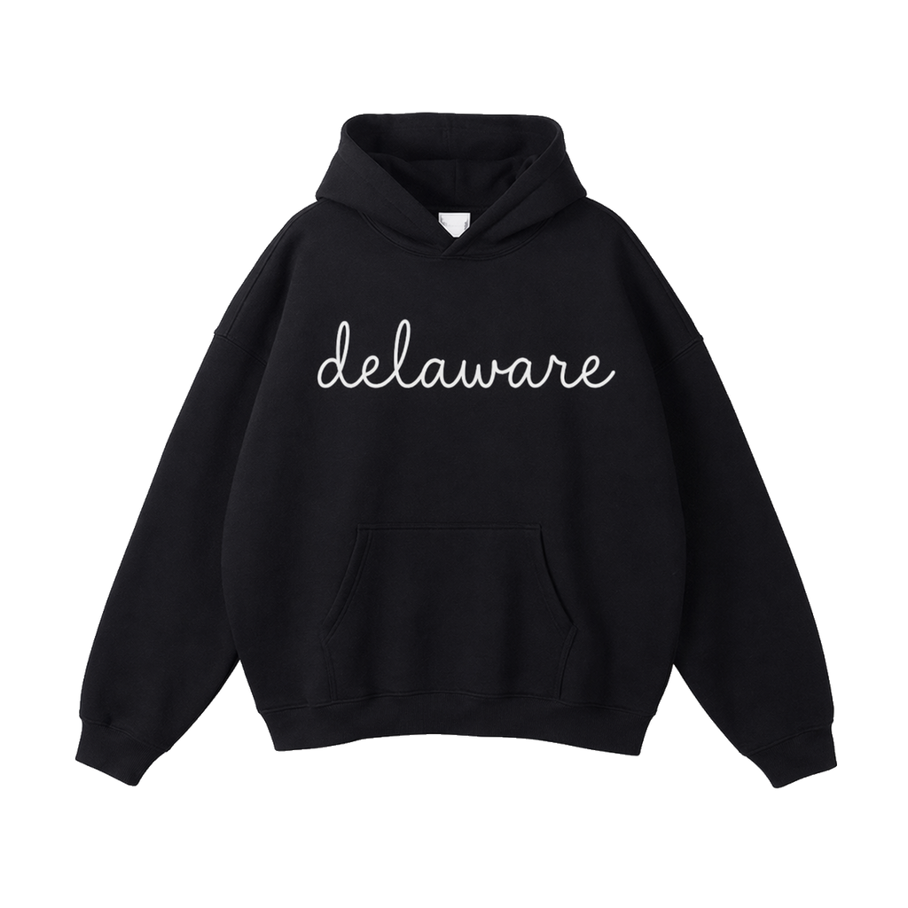 Collection 3 Delaware Oversize Fleeced Hoodie - Black front