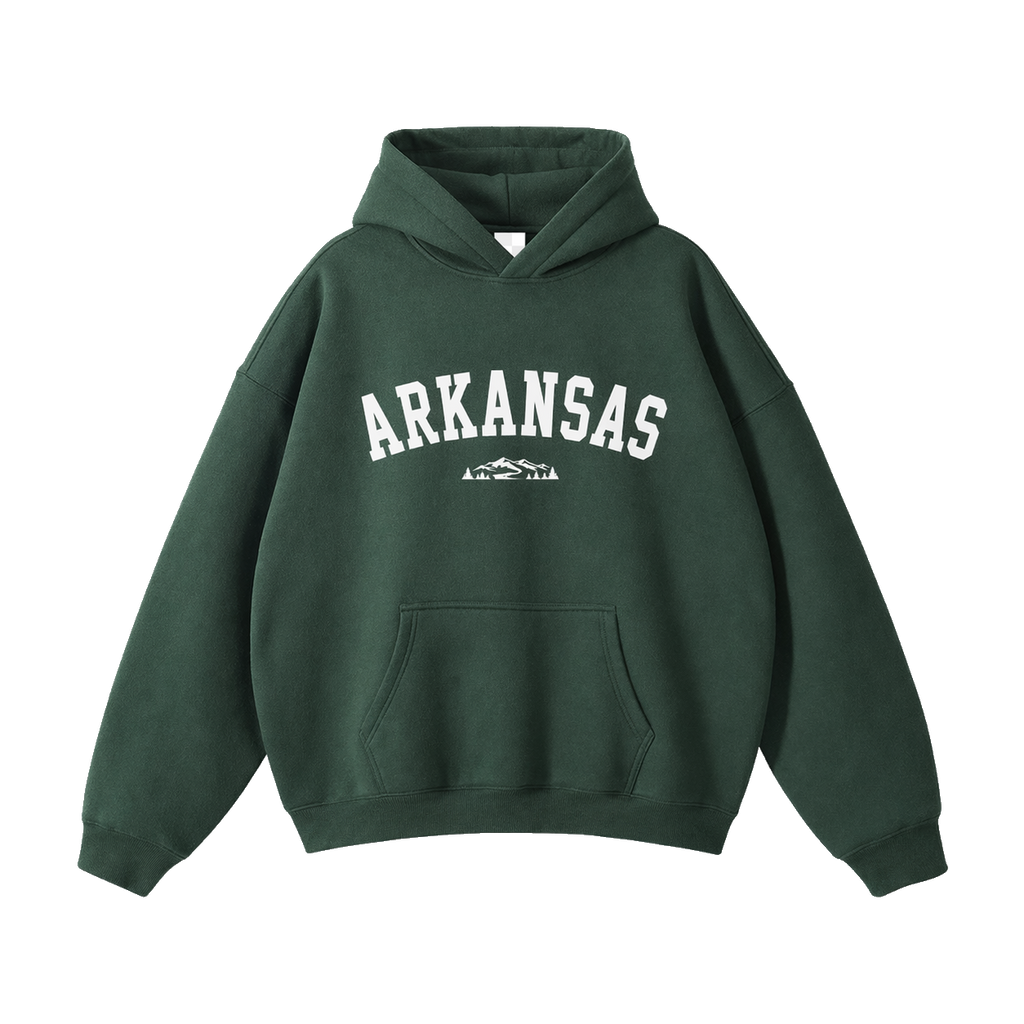 Collection 9 Arkansas Oversize Fleeced Hoodie - Eden Green front