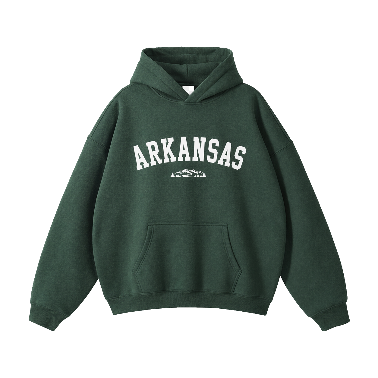 Collection 9 Arkansas Oversize Fleeced Hoodie - Eden Green front
