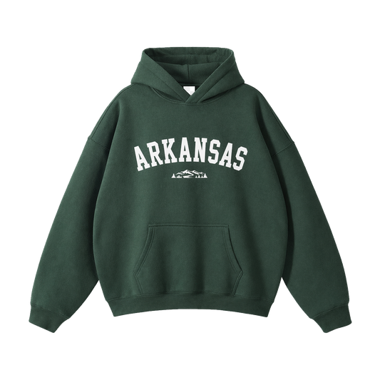Collection 9 Arkansas Oversize Fleeced Hoodie - Eden Green front