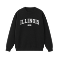 Collection 4 Illinois Essential Heavyweight Crewneck Sweatshirt - Black front