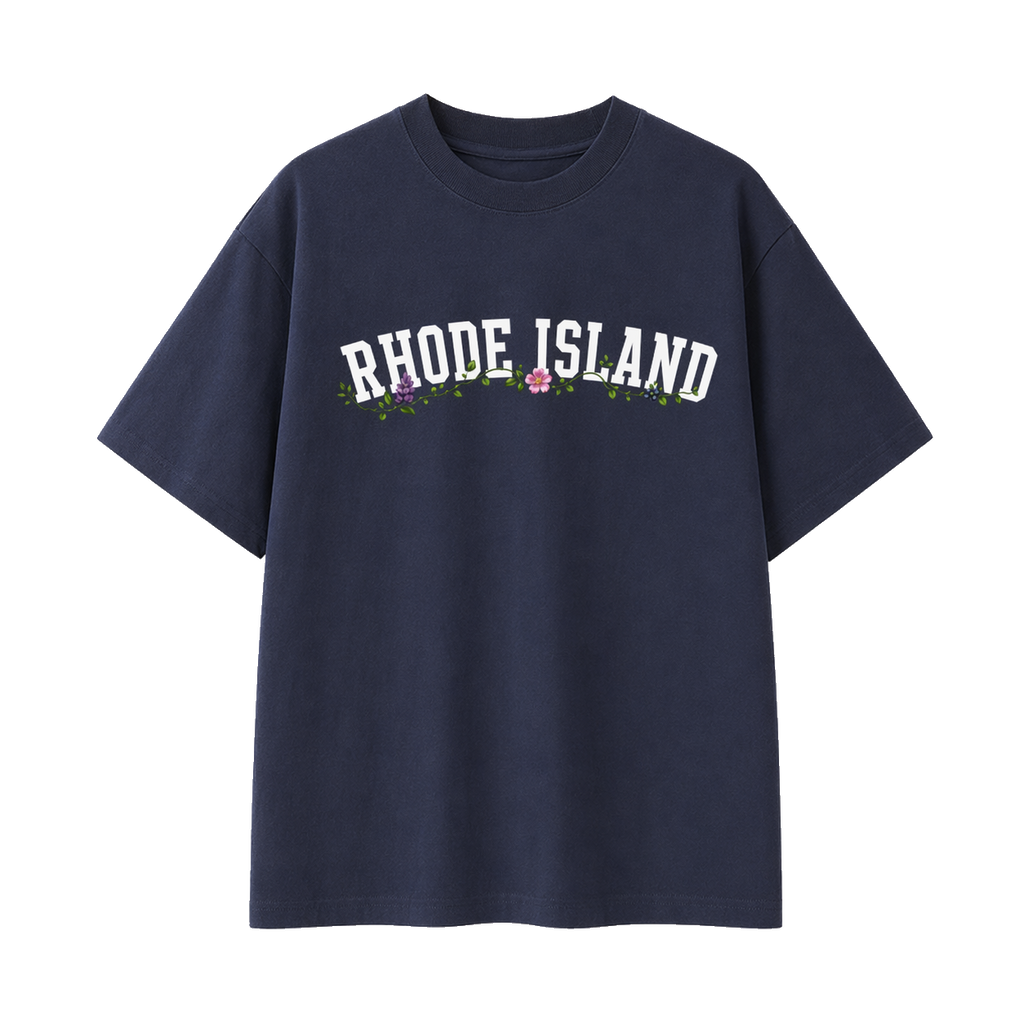 Collection 10 Rhode Island Essential Cotton T-Shirt - Navy Blue front