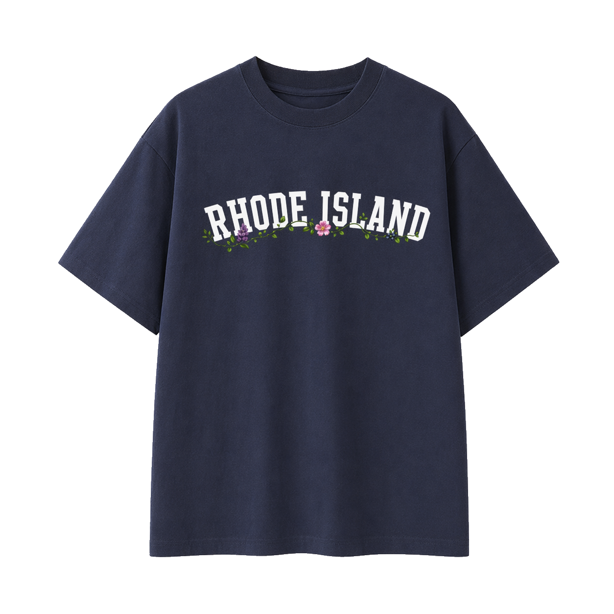 Collection 10 Rhode Island Essential Cotton T-Shirt - Navy Blue front
