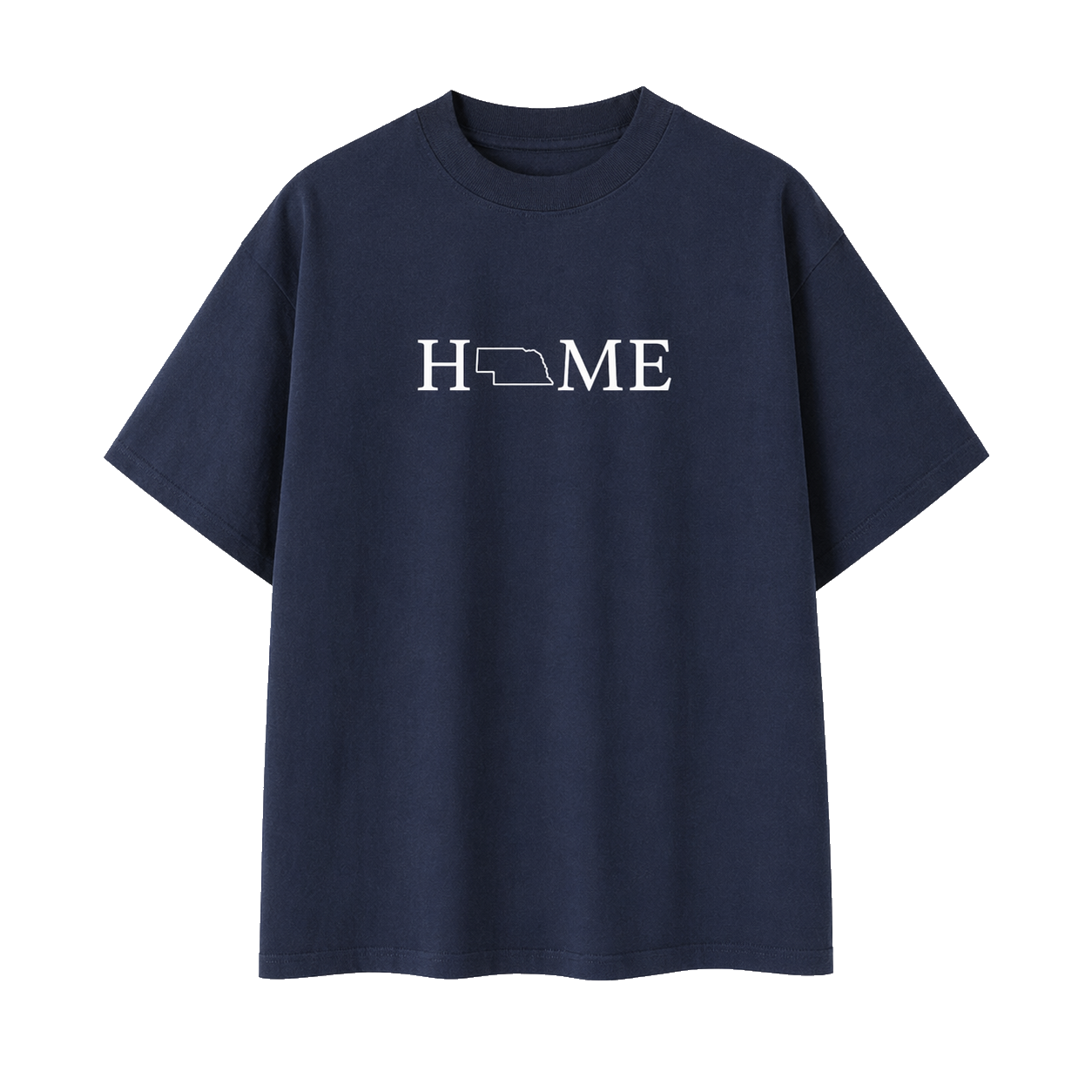 Collection 5 Nebraska Essential Cotton T-Shirt - Navy Blue front