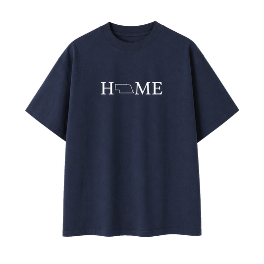 Collection 5 Nebraska Essential Cotton T-Shirt - Navy Blue front