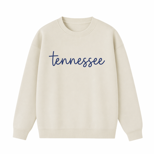 Collection 3 Tennessee Essential Heavyweight Crewneck Sweatshirt - Cream front