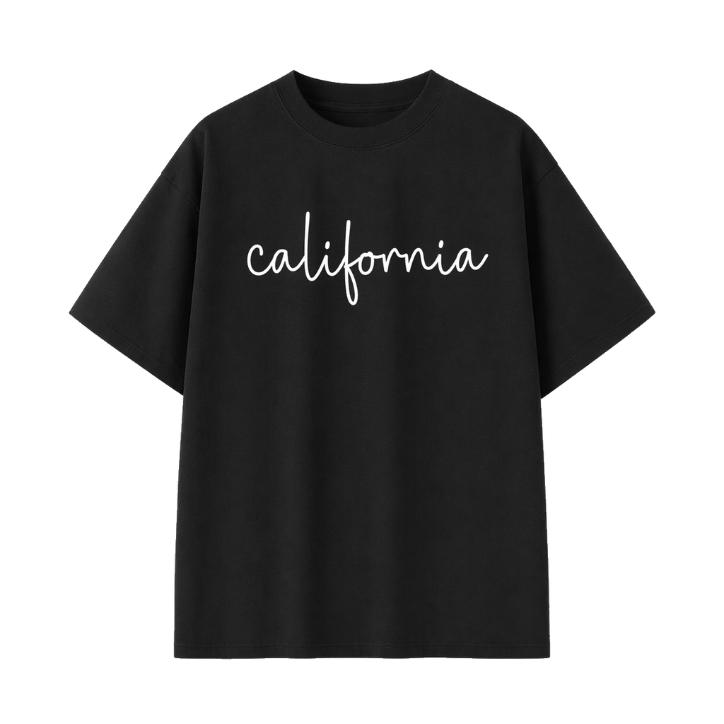 Collection 3 California Essential Cotton T-Shirt - Black front
