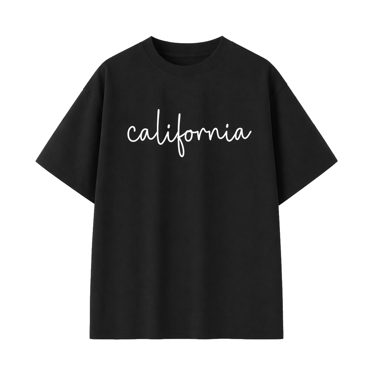 Collection 3 California Essential Cotton T-Shirt - Black front
