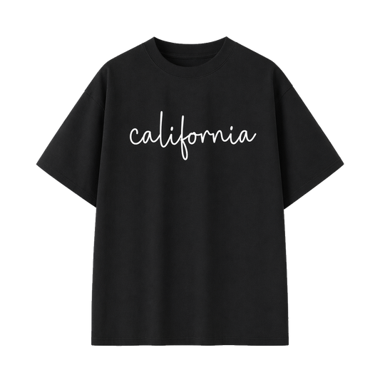 Collection 3 California Essential Cotton T-Shirt - Black front