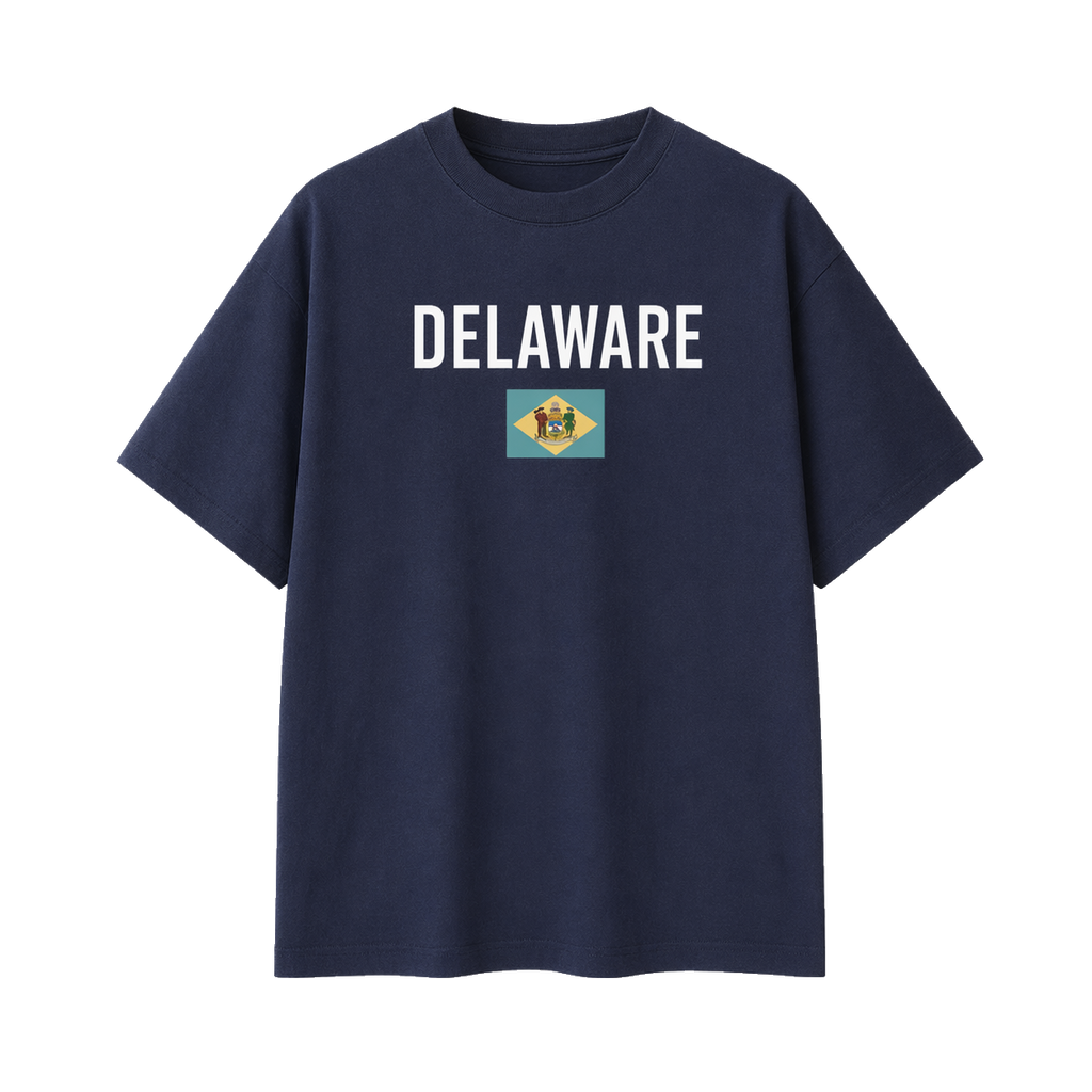 Collection 7 Delaware Essential Cotton T-Shirt - Navy Blue front