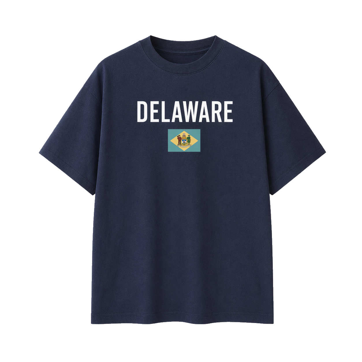 Collection 7 Delaware Essential Cotton T-Shirt - Navy Blue front