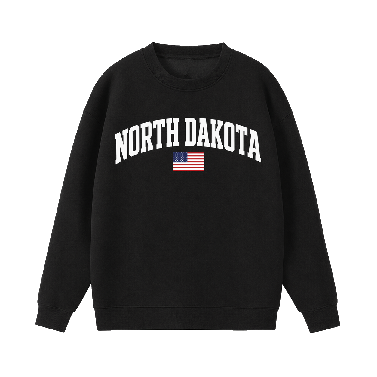 Collection 2 North Dakota Essential Heavyweight Crewneck Sweatshirt - Black front
