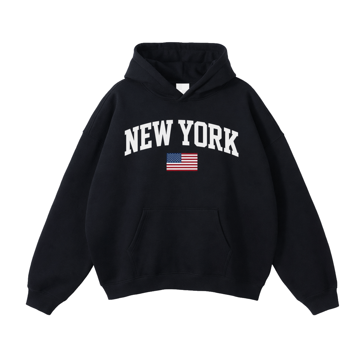 Collection 2 New York Oversize Fleeced Hoodie - Black front