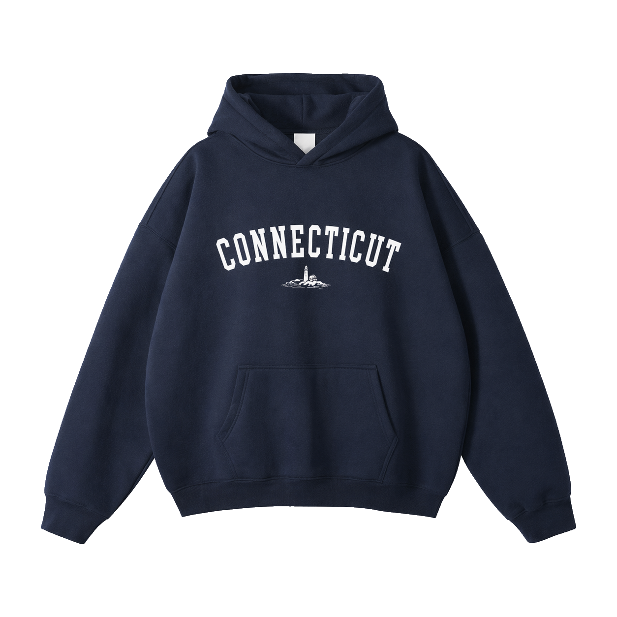 Collection 9 Connecticut Oversize Fleeced Hoodie - Navy Blue front