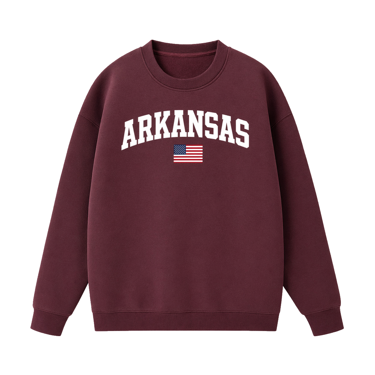 Collection 2 Arkansas Essential Heavyweight Crewneck Sweatshirt - Dull Red front