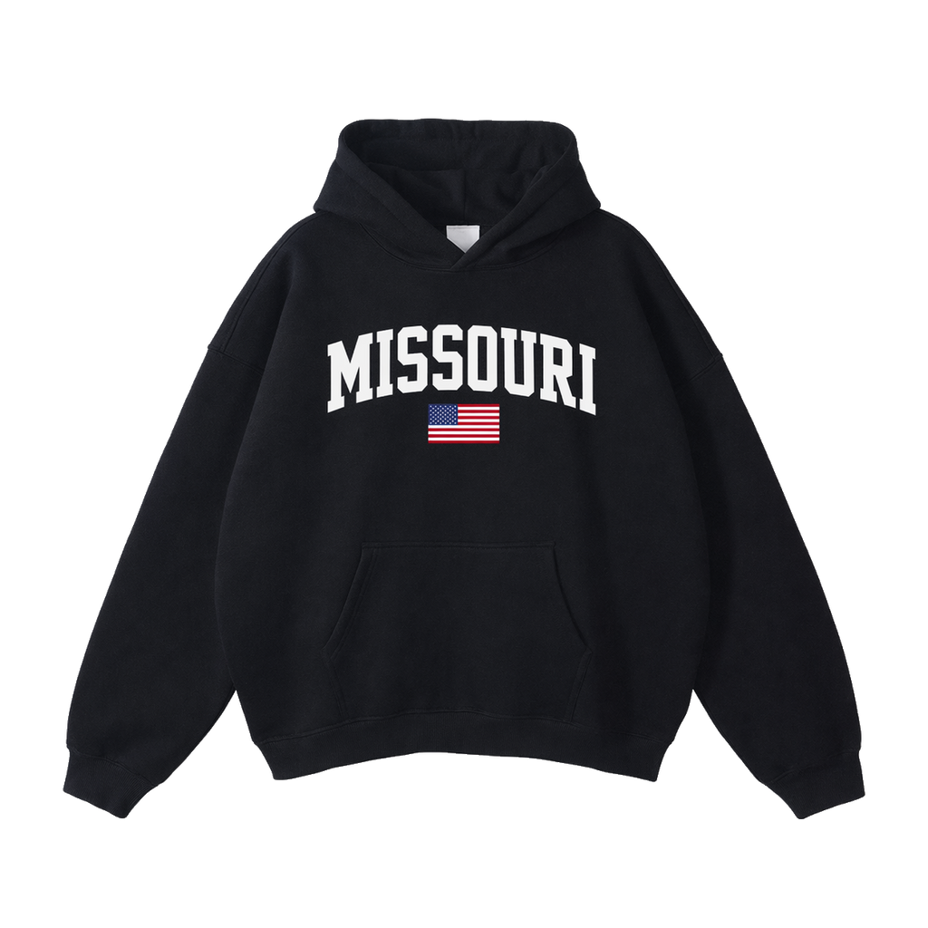 Collection 2 Missouri Oversize Fleeced Hoodie - Black front